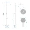 Thermostatic shower system Rea Drop Titan