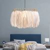 Lampada da soffitto con piume boho APP662 Gold