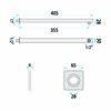 Ramię do deszczownicy kwadratowe REA JS-9022B 40cm Czarne