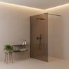 Параван за душ Rea Flexi Brown / Titan 80