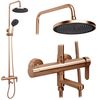 Shower Set Rea Arcos brush copper