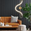 Lampa ścienna kinkiet LED APP858-W Long Złota