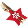 Christmas cutlery cover 6 pcs Star Red