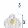 Lampă de tavan din sticlă Chihlimbar Retro APP893-1CP