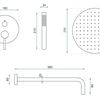 Shower system  Rea Lungo Copper Brush  + BOX