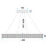 LED lamp  MS004-CP 40cm CHROME