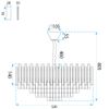 Lampe suspendue en cristal SWE103-CP GOLD