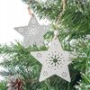 CHRISTMAS TREE SET 6 PIECES WOODEN STARS 15 cm 300 878