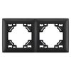 Double socket frame OSTE JNH014-2F Black