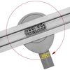 Linear drainage Rea Neo Slim Pro Nickel Brush INOX 90