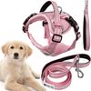 Връзка и каишка за куче PJ-060 pink L