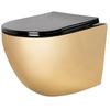 Misa WC podwieszana Carlo Mini Flat Gold/Black