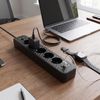 Prelungitor multipriză 5 prize + 2x USB-A + USB-C REA JNH022-5A Black