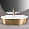 Countertop washbasin Rea Aura 61 White Gold Brush