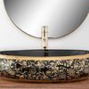 Aufsatzwaschbecken Rea  Meryl Black / Gold