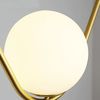 Sklenená guľová závesná lampa APP689-1CP Zlatá