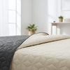 bedspread- quilted/double-sided Diamante D.Grey / Ecru