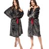 Bathrobe Roger Women Grey Red XL