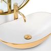 Lavabo sobre encimera Rea Royal White Gold