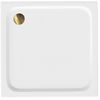 Dušo irklavimo baseinas Rea Belmond White 90x90 Brush Gold