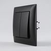 Double Switch with Frame OSTE JNH007-W BLACK