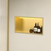 ВГРАДЕНА БАНЯ ПОЛИЧКА LED 30x60 brush gold