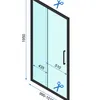 Shower door REA Rapid Slide 100 Chrom