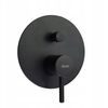 Wall mounted bath and shower with shower set Rea Lungo Black + BOX