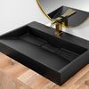 CONGLOMERATE WASHBASIN GOYA BLACK MAT 70CM