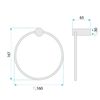 Patère de salle de bain Ring 64106 SOLO Brush Copper