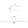 Bad LED-Wandleuchte SWE043-1W 40cm GOLD