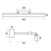 Aplică LED pentru baie APP1878-1W 40cm BLACK