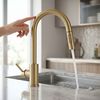Смеситель кухонный Rea Fresh Touch Brush Gold