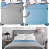 Colcha de cama doble cara Diamante L.Grey / Blue