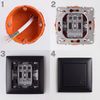 Doorbell Push Button with Frame OSTE JNH008-W BLACK