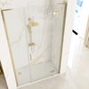 Sprchové Dveře Rea Hugo 80 Gold Brush + Panou de duș 30