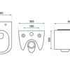 Taza de inodoro WC Rea Carter N 18cm Rimless