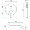 Bateria wannowa podtynkowa Rea Lungo chrom + Box