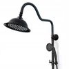 Shower set with shower spout Rea Retro Old Black