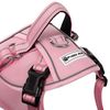 Leash and harness for a dog PJ-052 pink  S
