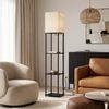 Lampa Stojąca Podłogowa JNH050-1F White z półkami