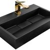 Умывальник конгломератный на столешницу GOYA  Black Mat 60CM