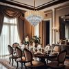 Lampe suspendue Cristal G053-CP 80CM Gold