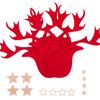 Christmas cutlery cover 6 pcs  Reindeer Red