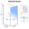 shower enclosure Rea Maxim 90x90