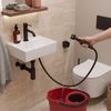 Washbasin faucet with bidetta Rea Lungo Black