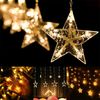 Christmas tree lights LED Curtain Stars 2m