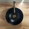 Ceramic Countertop Basin Rea Stella Black Marble Brush