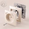 Single grounded socket + 2x USB-A OSTE JNH003-G Beige