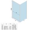 zuhanykabin Rea Primo Swing 90x80 Chrome